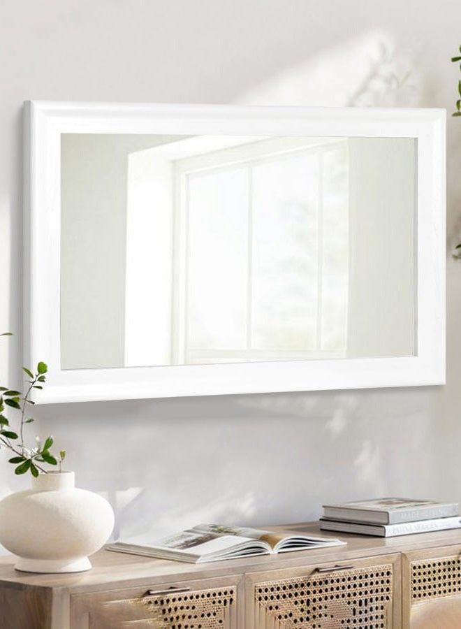 Culer White Wood Wall Mirror for Bathroom,Rectangle 20 x 30 inch Hanging Vatiny Mirrors with Wooden Frame for Living Room,Bedroom,Entryway - Image 4