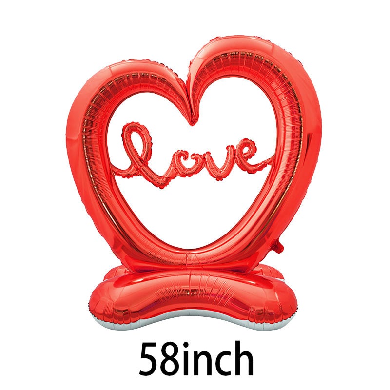 Soochat Giant Heart Balloon Valentineâ€™s Day Heart Balloons Love Foil Balloon Anniversary Wedding Valentines Day Birthday Party Decoration Photo Props - Image 2