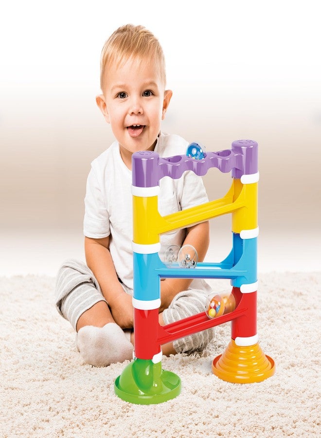 Quercetti: Migoga Tower - Sound Marble Run - 17pc Stacking & Track Building Toy, 3 Large Colorful Sound Balls, Interactive Play, Toddlers & Kids 18mo+ - Image 4