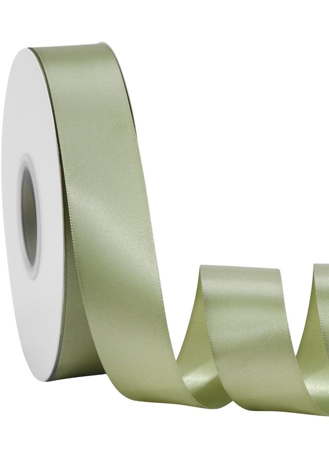 Rokateam Sage Green Ribbon 1-1/2 Inch x 50 Yards – Rustic Double Faced Satin Ribbon for Wedding Decor, Gift Wrapping & Floral Styling - Image 1