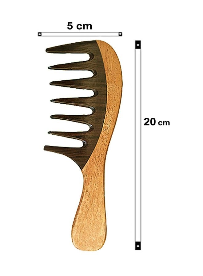 Rufiys Pure Neem Wooden Comb for Women & Men | Helps Hair Growth |Dandruff Remover (Combo of 3) - Image 5
