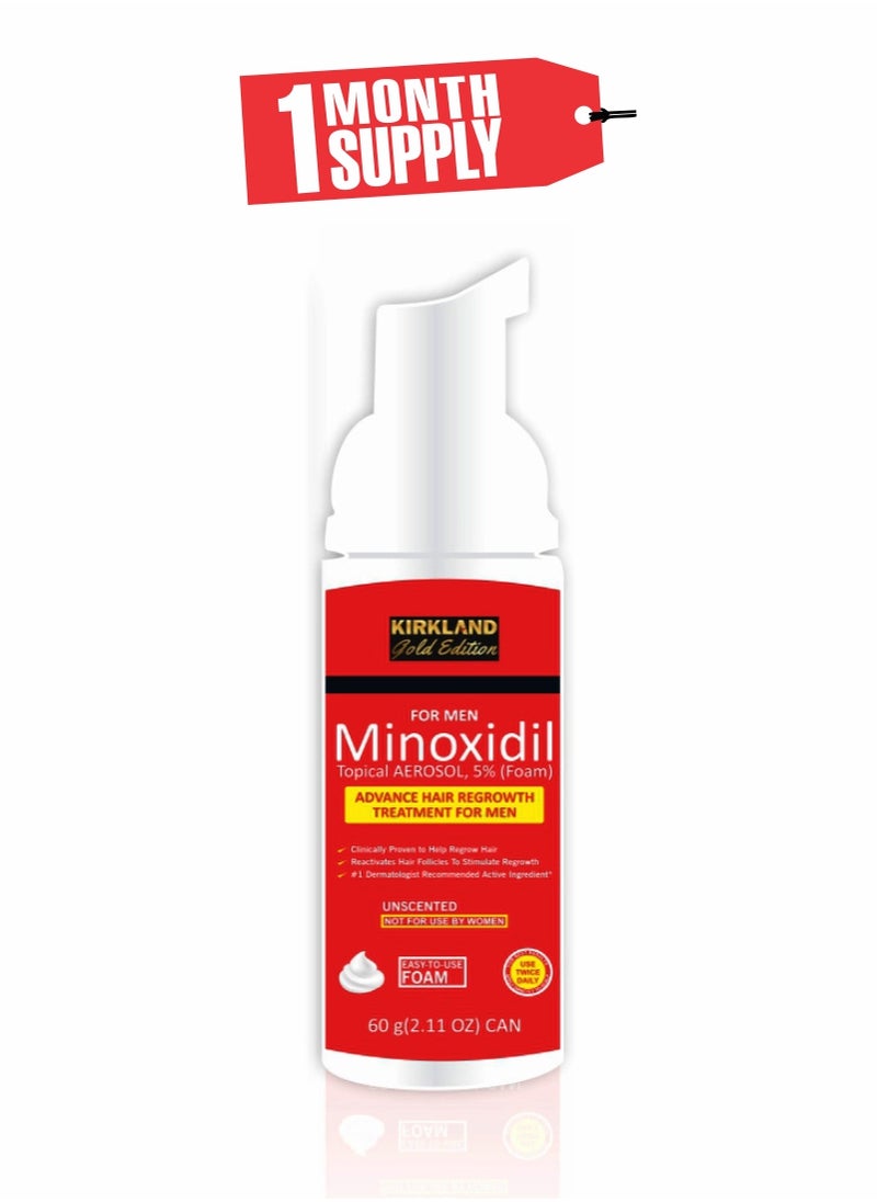 Kirkland Signature - Minoxidil Gold Edition Foam – The Ultimate Hair Loss Solution Red - Image 1