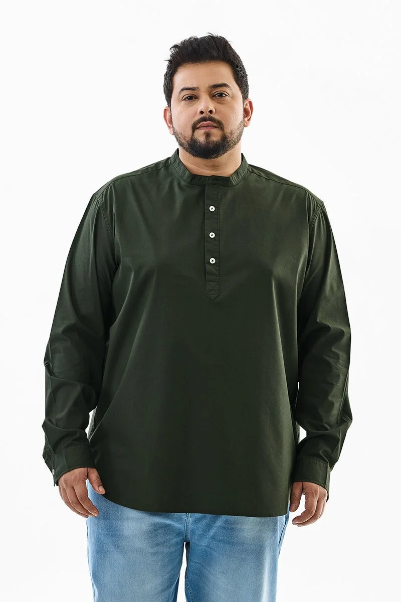 SNITCH Regular Fit Stretch Plus Size Kurta Shirt