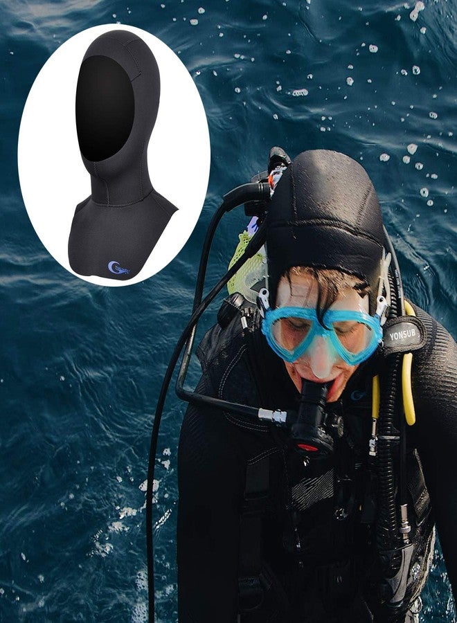 yonsub Diving Hood - Neoprene Wetsuit Dive Hood 3MM 5MM for Men Women Dive Cap Surfing Thermal Hood for Water Sports Small black - Image 5