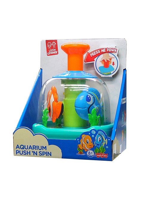 Little Learners Aquarium Push 'n Spin - Interactive Spinning Fish Toy