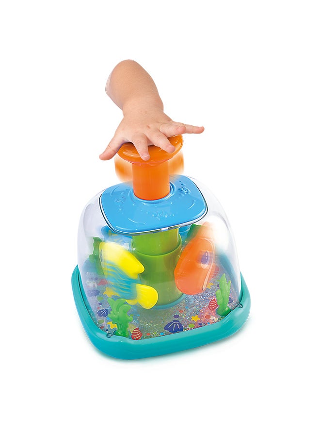 Happy Kids - Little Learners Aquarium Push 'n Spin - Interactive Spinning Fish Toy - Image 1