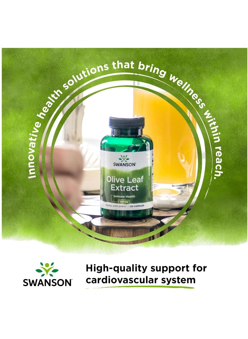 Swanson Olive Leaf Extract 500 mg 120 Capsules - Image 2
