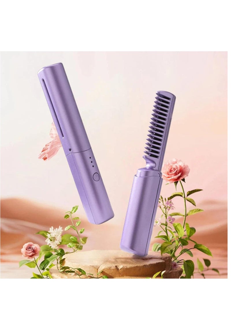 ELTRAZONE Rechargeable Mini Hair Straightener , Mini Flat Iron Hair Straightener Travel Size Rechargeable , 4000mAh Battery Straightener Brush , Portable 3 Level Hair Straightener , 4000mAh Battery Straightene - Image 5