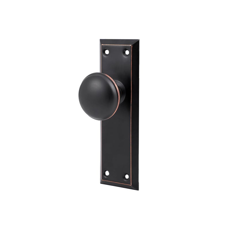Newliplace 2 Pack Vintage Single Sided Dummy Door Knobs Interior  Antique Long Plate Dummy Door Knobs In Oil Rubbed Bronze - Image 1