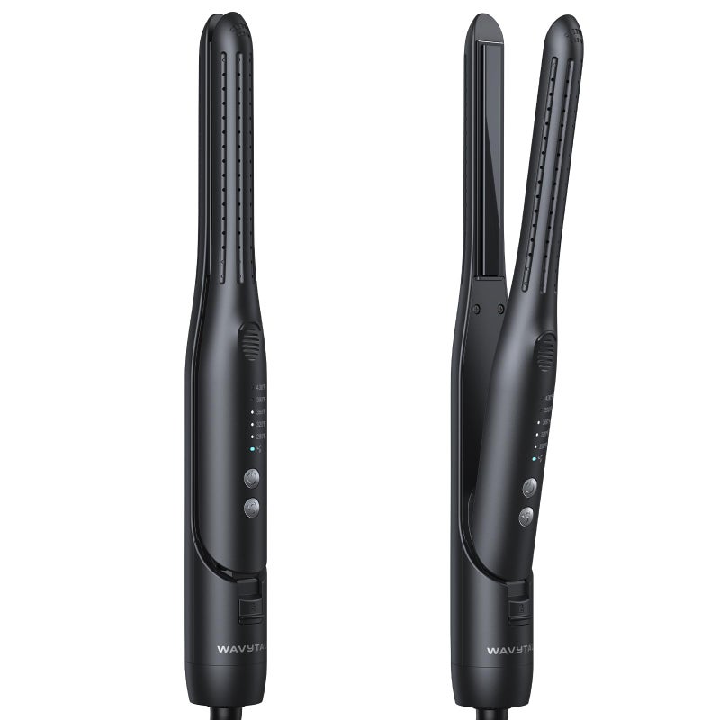Wavytalk 0.65" Pencil Flat Iron, Cool Curl Pencil, Small Airflow Styler and Straightener for Short Hair, Pixie Cut and Edges, Curling Iron for Short Hair with 360Âº Cool Airflow, Black - Image 1