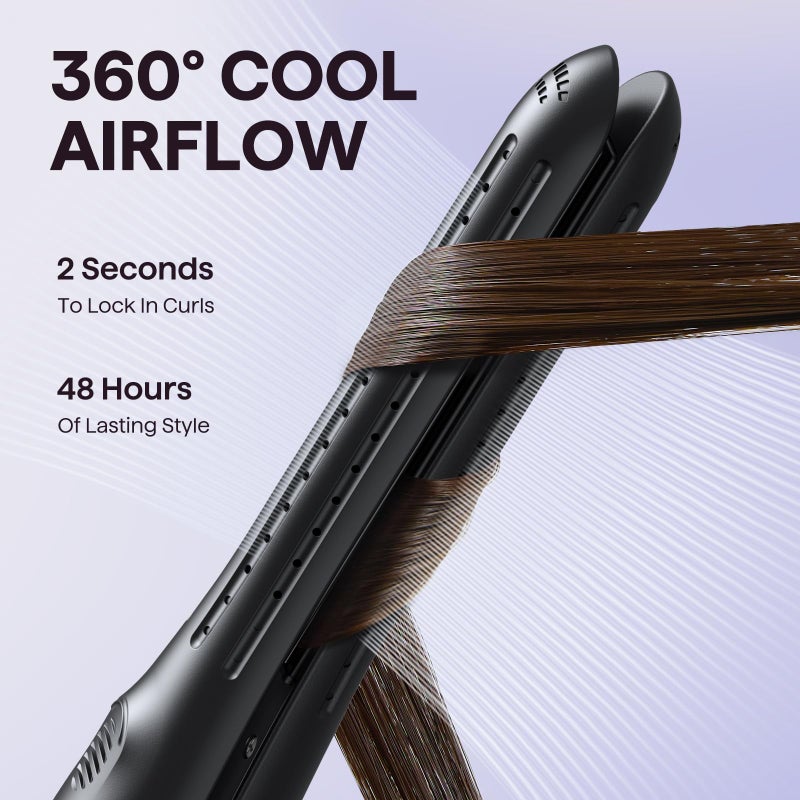 Wavytalk 0.65" Pencil Flat Iron, Cool Curl Pencil, Small Airflow Styler and Straightener for Short Hair, Pixie Cut and Edges, Curling Iron for Short Hair with 360Âº Cool Airflow, Black - Image 5