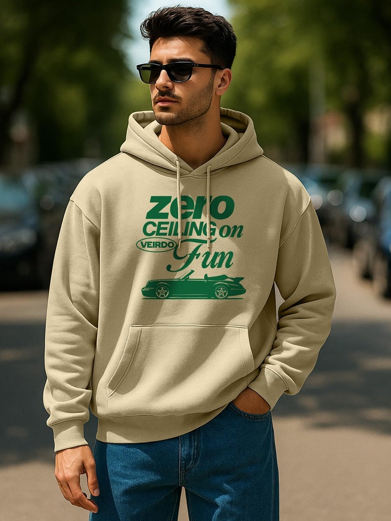 Veirdo® Polycotton Spun Oversized Fit Hooded Sweatshirt Full Sleeves Front Chest Graphic Printed Drop Shoulder Jumper Hoodie for Men (OS_HD_VD_ZCF_SB_XL) - Image 5