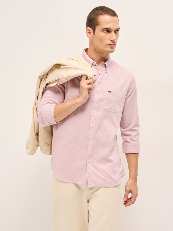 The Bear House Men Cotton Linen Slim Fit Casual Shirt - Image 4
