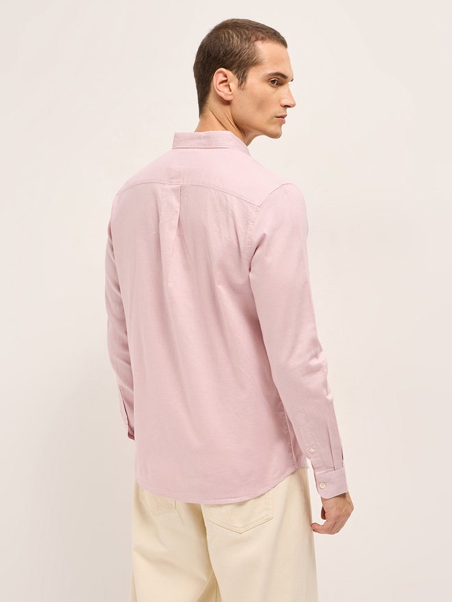 The Bear House Men Cotton Linen Slim Fit Casual Shirt - Image 5