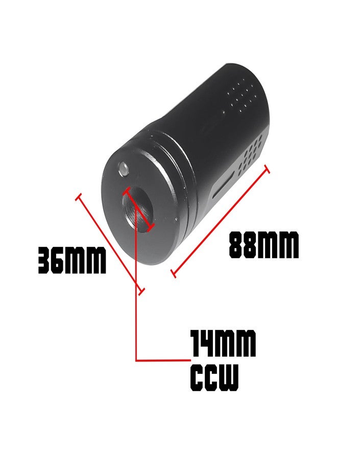 EMERBU Metal Simulated Spitfire Gel Splat Blaster Tracer Lighter Unit(7 Color Selection) - 14mm CCW Interface - for Ages 15+(Black) - Image 2