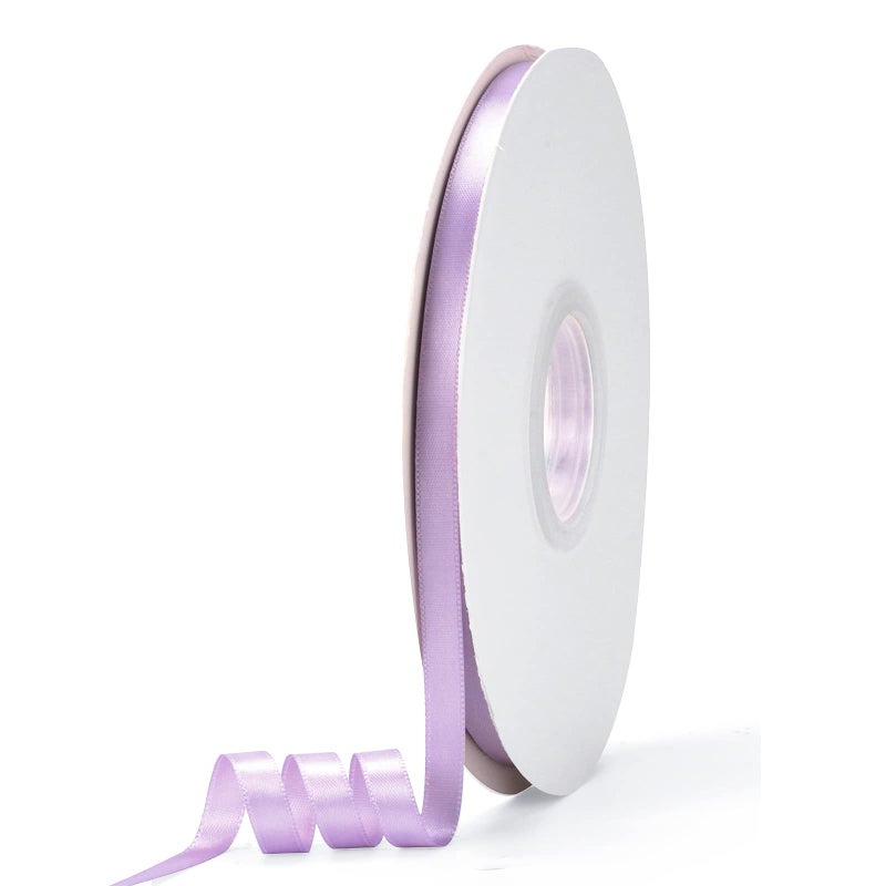Ewaymado Solid Color Light Purple Double Faced Satin Ribbon 14 X 50 Yards Fabric Ribbons Perfect for Wedding and Party DecorationGift Wrapping Sewing Crafts