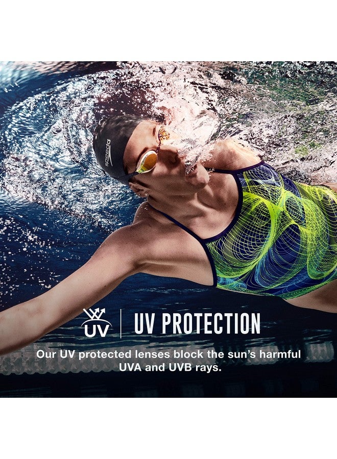 سبيدو نظارات السباحة Speedo Speed Socket 2.0 للجنسين والكبار، باللون الأبيض/الأسود، مقاس واحد - Image 4