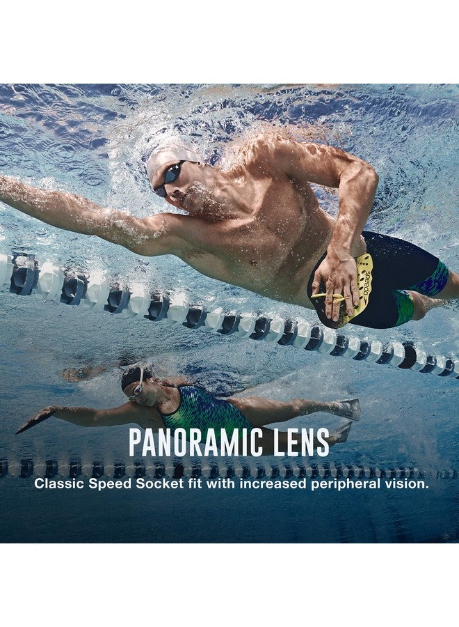 سبيدو نظارات السباحة Speedo Speed Socket 2.0 للجنسين والكبار، باللون الأبيض/الأسود، مقاس واحد - Image 5