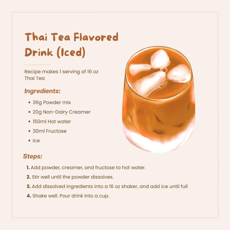 Bossen Bubble Tea Powder Mix - 2.2 Pound (Thai Tea) - Image 4