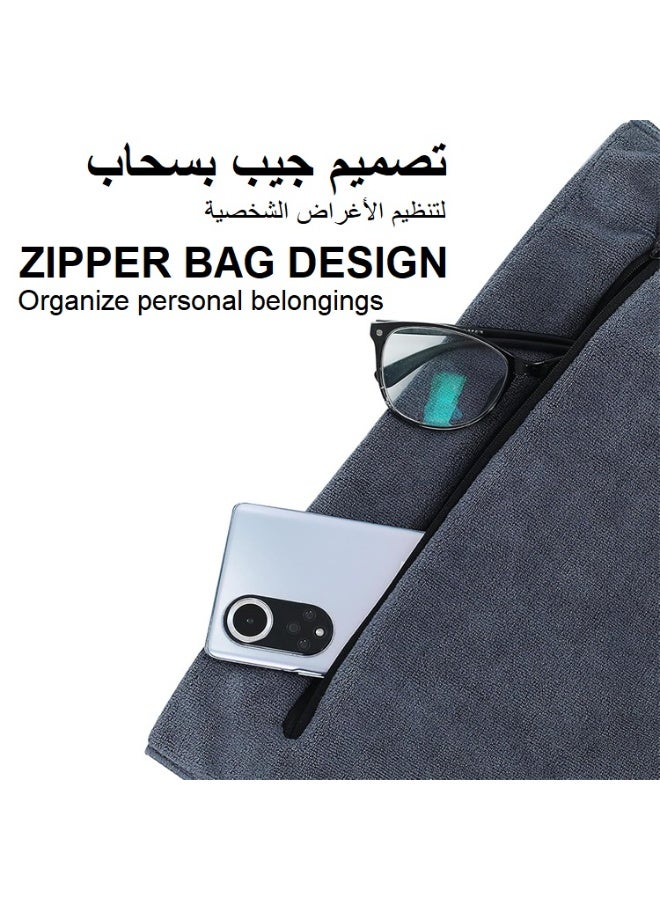 Gym Microfiber Towel with Hidden Zipper Pocket – Ultra Absorbent & Quick Dry – Fits All Gym Equipment - Image 4