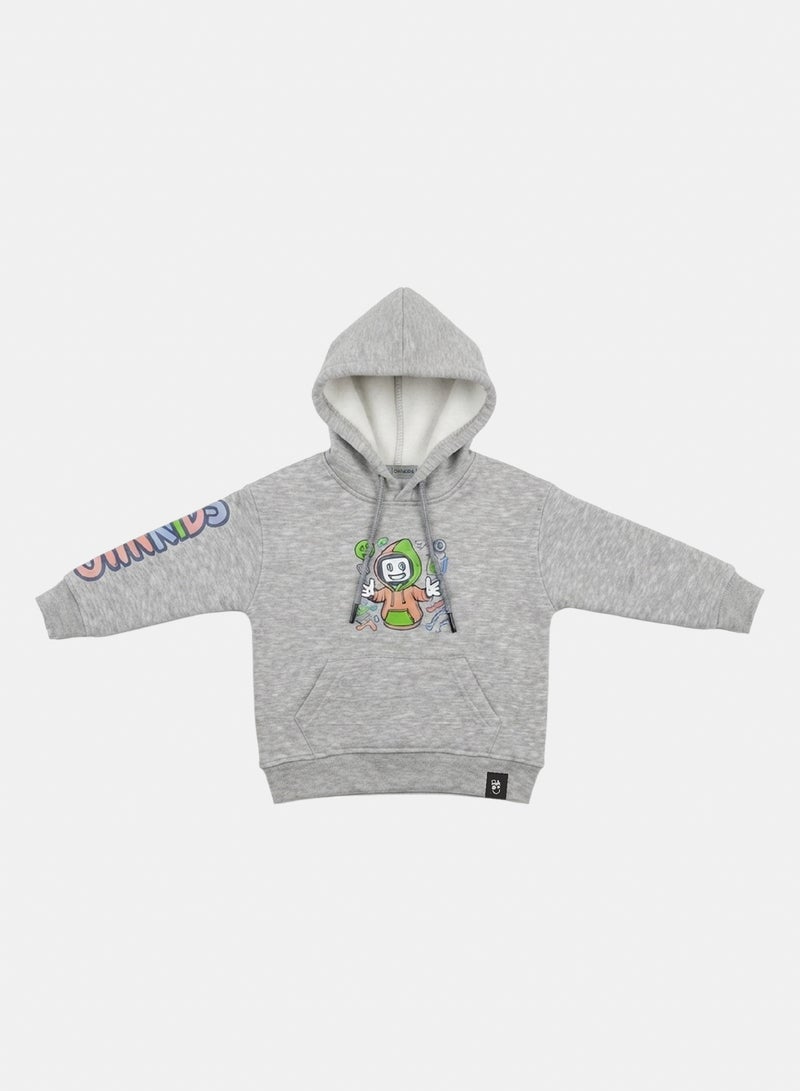 OWNKIDS Winter Melton Hoodie Printed - Image 1