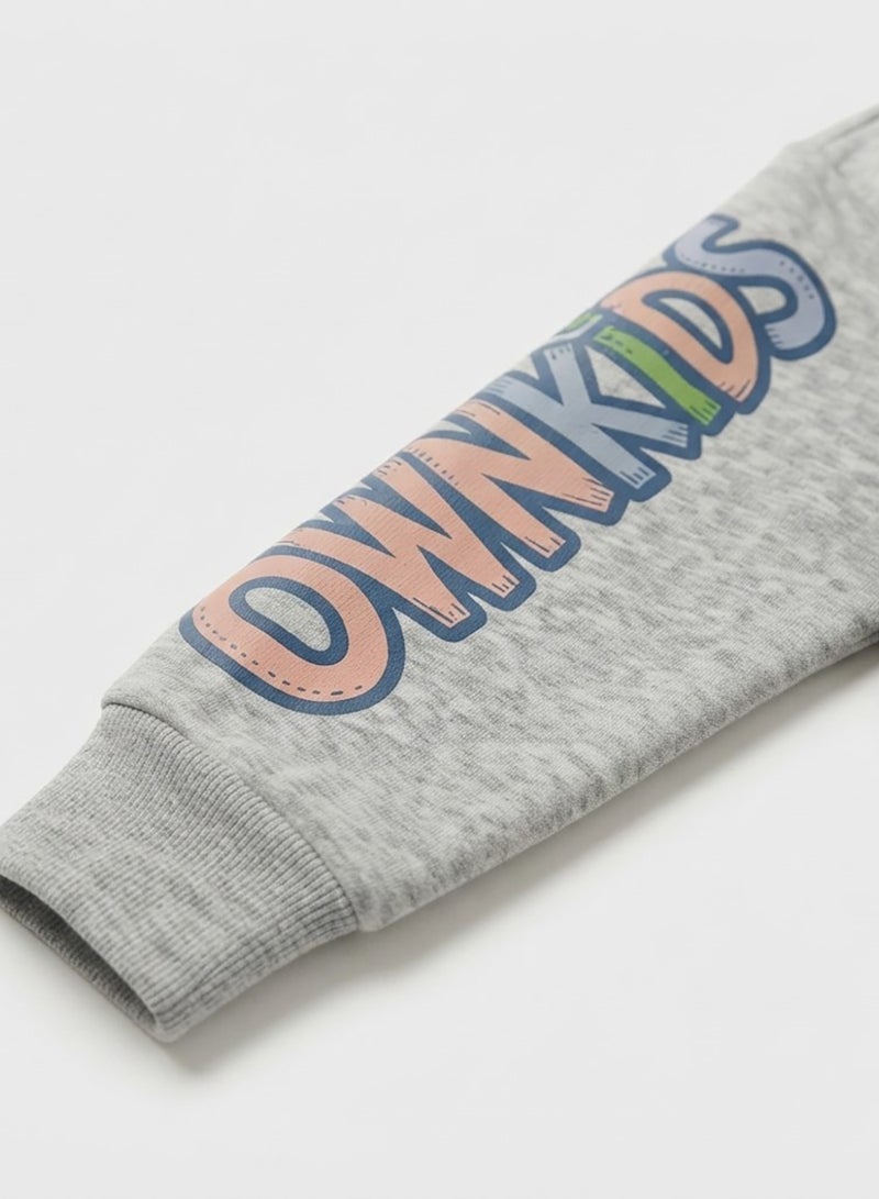 OWNKIDS Winter Melton Hoodie Printed - Image 3