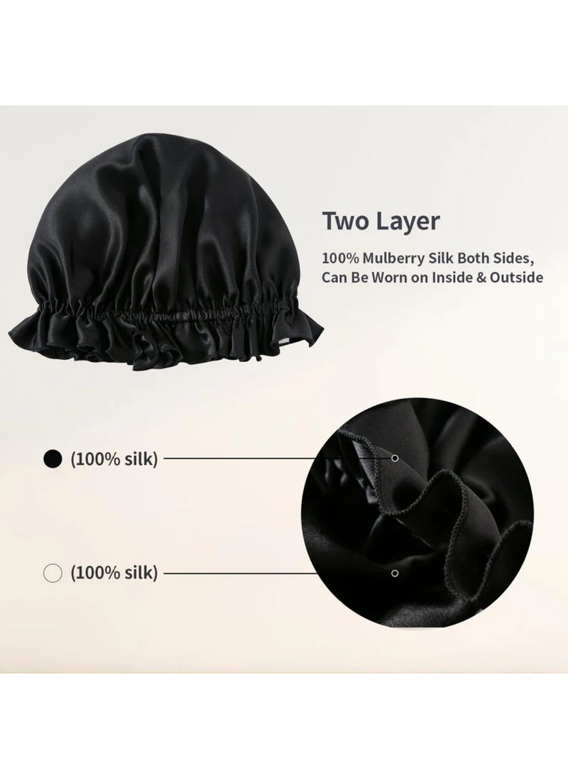 ZIMASILK 19 Momme Silk Sleep Cap With Double Colors  - Image 4