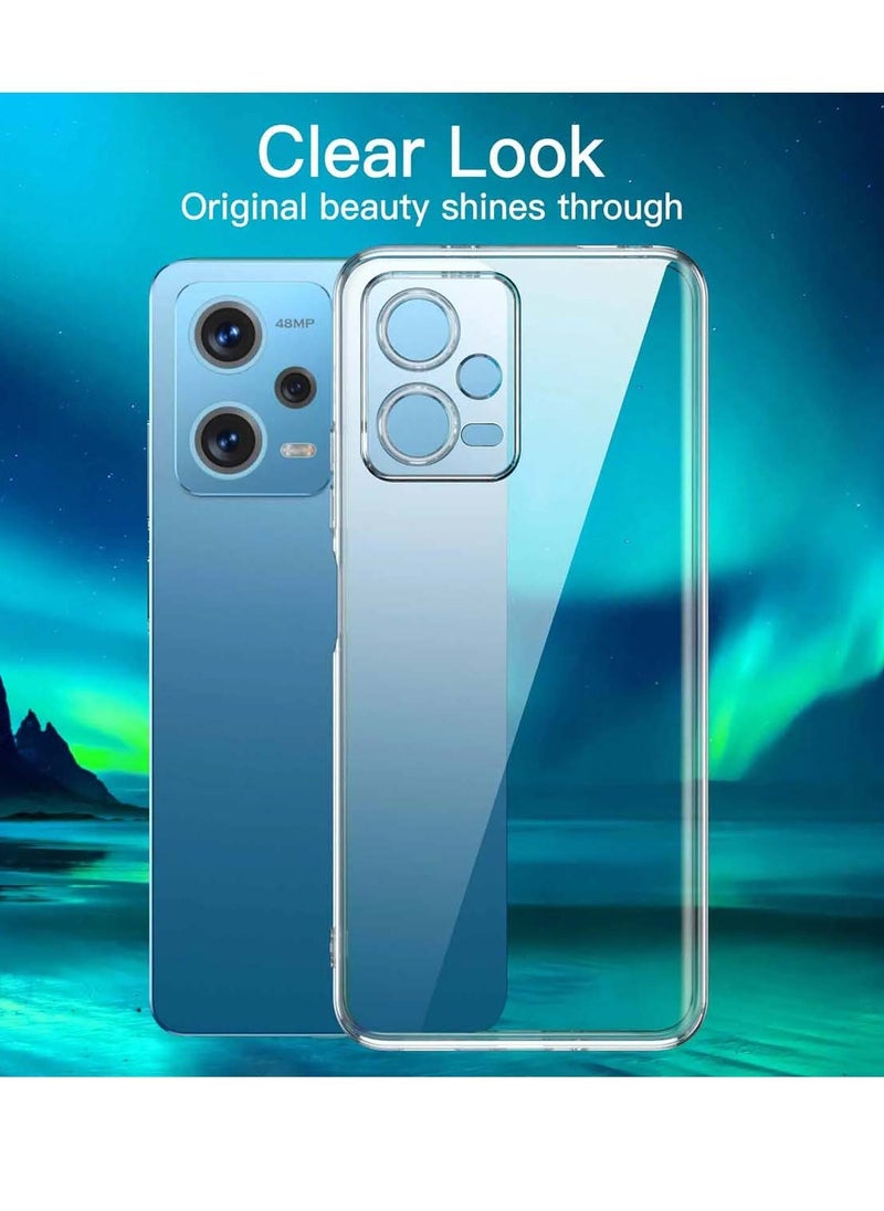 Techie جراب شفاف رفيع للغاية لهاتف Xiaomi Poco X5 TPU ذو زاوية ناعمة ومضاد للصدمات ومضاد لبصمات الأصابع وغطاء خلفي شفاف واقٍ  - Image 2