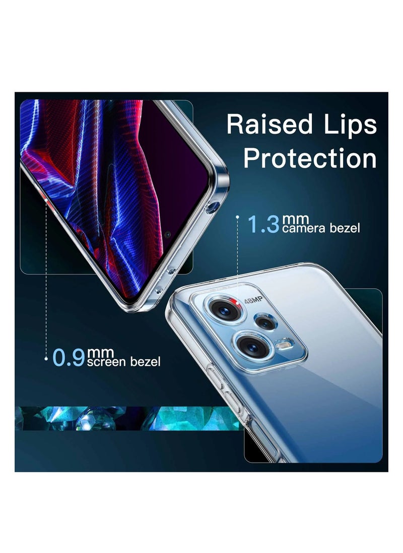 Techie جراب شفاف رفيع للغاية لهاتف Xiaomi Poco X5 TPU ذو زاوية ناعمة ومضاد للصدمات ومضاد لبصمات الأصابع وغطاء خلفي شفاف واقٍ  - Image 5