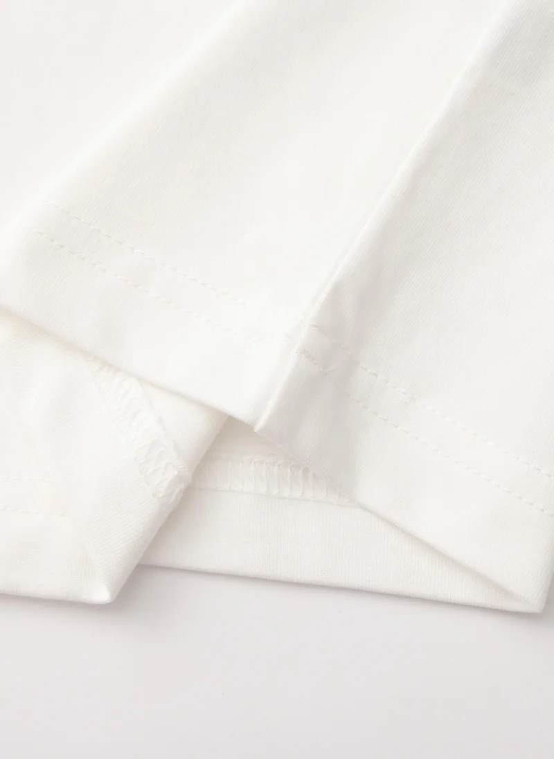 Balabala White Kids Boys Round v-neck short-sleeved T-shirt for Men | Best Price UAE