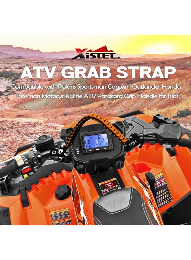 Xislet ATV Grab Strap, Universal for 0.75-1.37 Inch Handlebars Compatible with Polaris Sportsman Can Am Outlander Honda Foreman Motocycle Bike ATV Paracord Grip Handle for Kids - Image 2