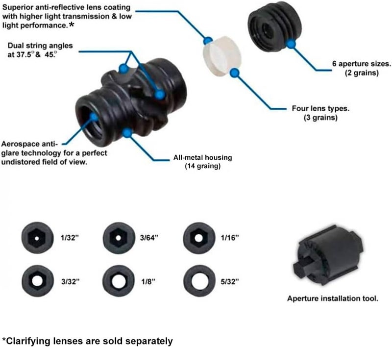 Hamskea Insight Peep Kits: 4 Clarifying Lens Set/6 Aperture Set/Standard Peep Kits/Deluxe Peep Kits (Sold Separately) - Image 5