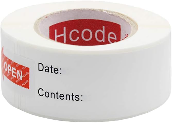 Hcode 1 x 3'' Self-Adhesive Removable Freezer Food Storage Labels - Easy Clean Leaves No Residue - Meal Prep Labels Plastic Paper Sticker Perfect for Reusable Containers 300 Stickers(1x3 Fill in) - Image 1