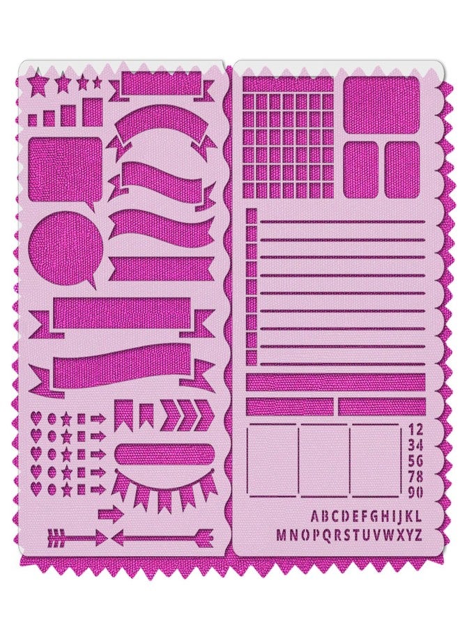 Stencil Stop Journal & Planner Stencils Set - Reusable Journal Stencils for Bullet Journaling, Scrapbooking & A5 Notebooks (4.25 x 7 Inches) - Great for Planning, Layouts, Habit Tracking & More - Image 1