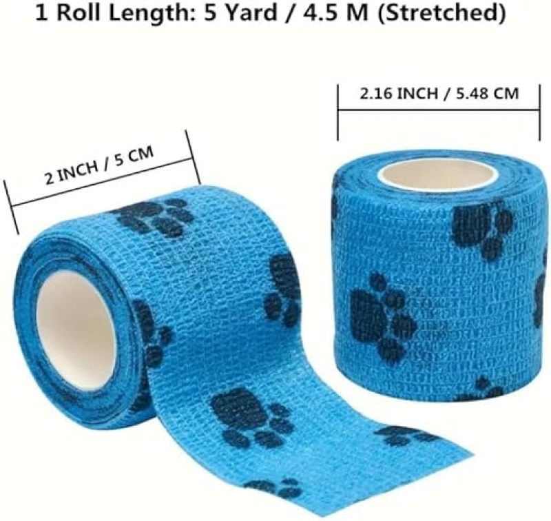 Self Adhesive Bandage Wrap 5CM x 4.5M Multicolor Cohesive Bandage - Self Adherent Wrap for Pet First Aid Sprain Support - Image 2