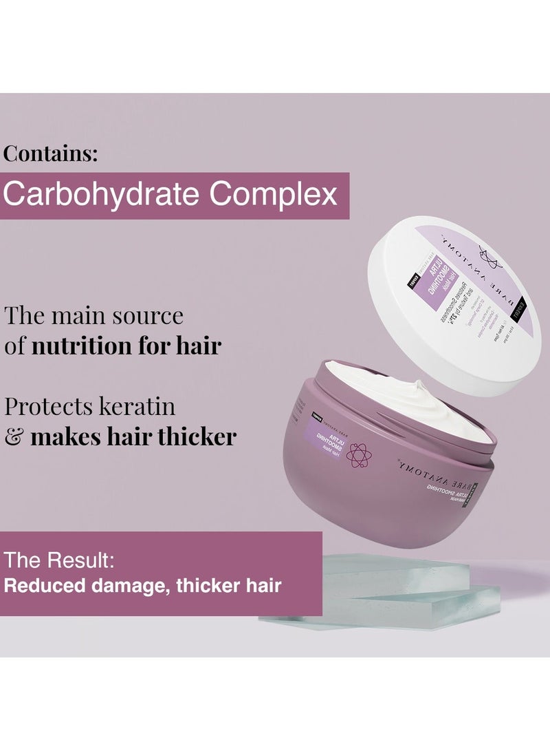 BARE ANATOMY Hair Mask Ultra Smoothing | Better Than a Conditioner | Restores Smoothness & Texture by 27% | Deep Conditioning With Carbohydrate Complex & Niacinamide | 250g - Image 5