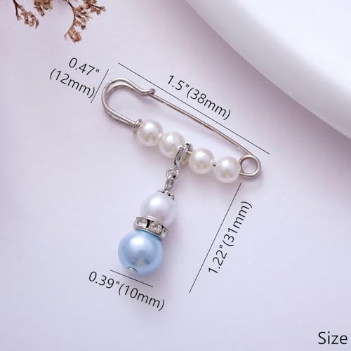 Ralukiia Something Blue Gift for Bride from Mom and Dad, Wedding Bouquet Charm with Blue Pearl, Bridal Shower Gift from Parents to Daughter, Wedding Day Gifts for Daughter - Image 5