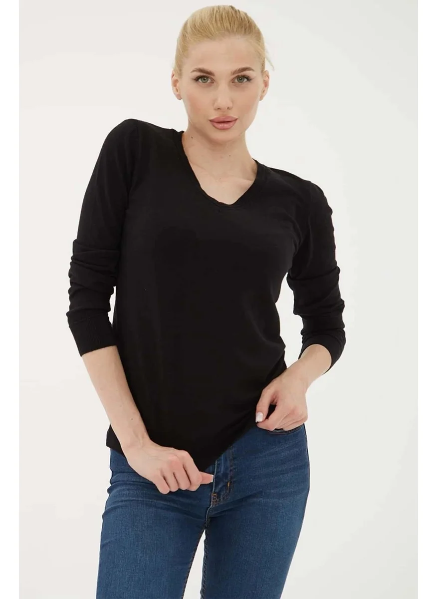 Fashion Friends Women's V Neck Sweater