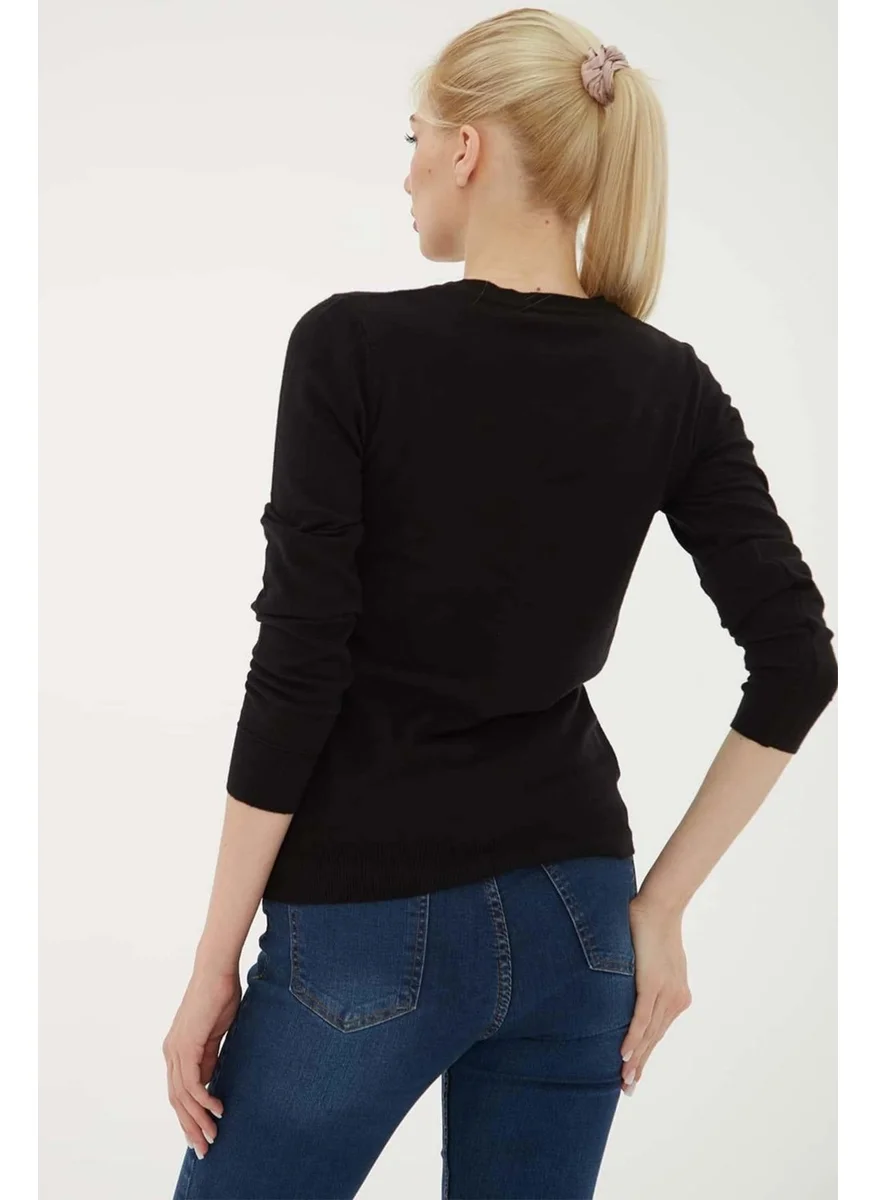 Fashion Friends Women's V Neck Sweater