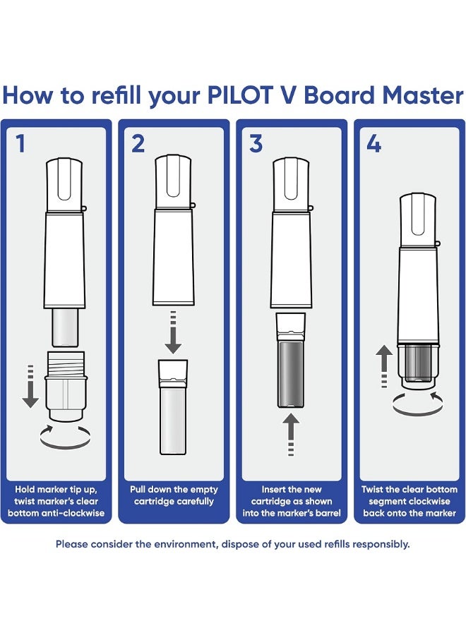 Pilot V Board Master White Board Marker Chisel - Green - Image 5