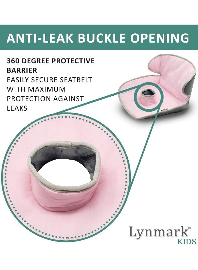 Lynmark Piddle Pads Car Seat Potty Training Cover - Waterproof Soft Toddler and Baby Car Seat Protector Mat - Travel-Friendly Universal Machine Washable Liner for Spills, Nappy Leaks, Accidents - Pink - Image 4