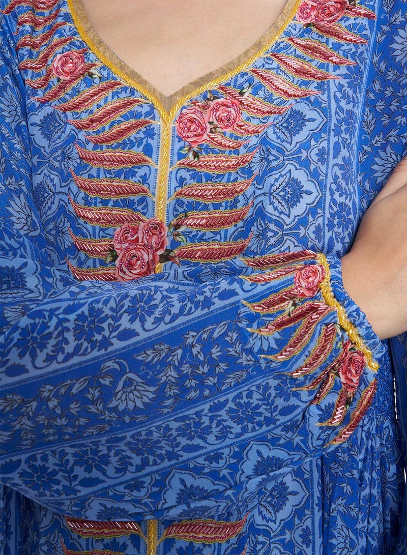 KASHKHA Printed Jalabiya with Elastic Waist - Image 4