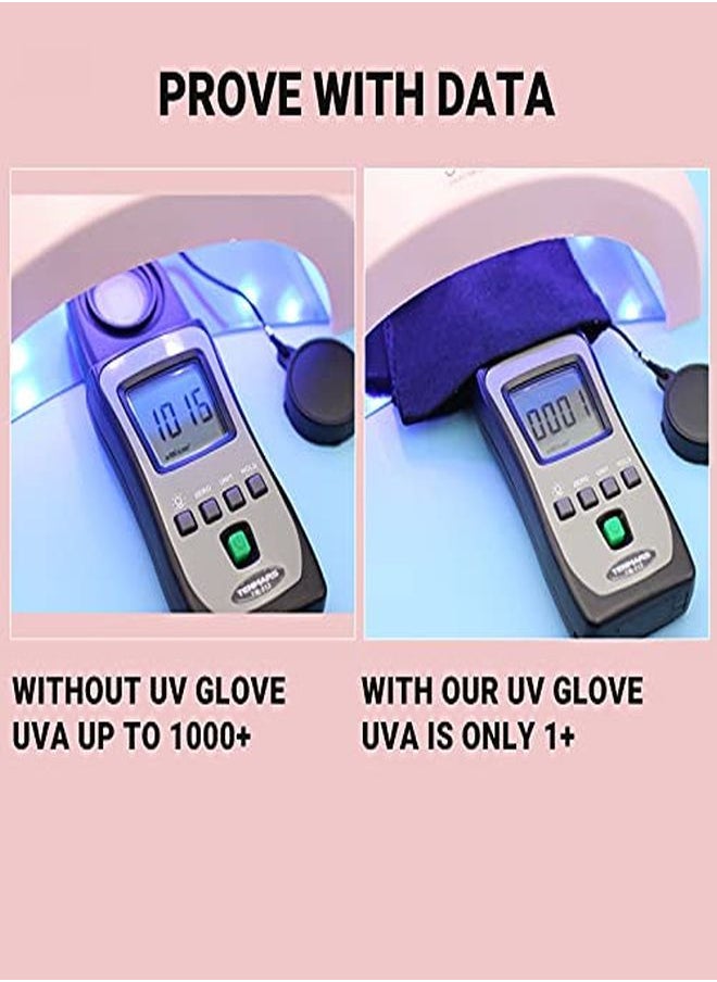 MelodySusie - Protection Uv Glove For Nail Lamp Professional Upf50+ Gel Manicure Gloves Nail Art Skin Care Fingerless Anti Uv Sun Glove Protect Hands From Uv Harm(Profusion Of Pineapple) - Image 1