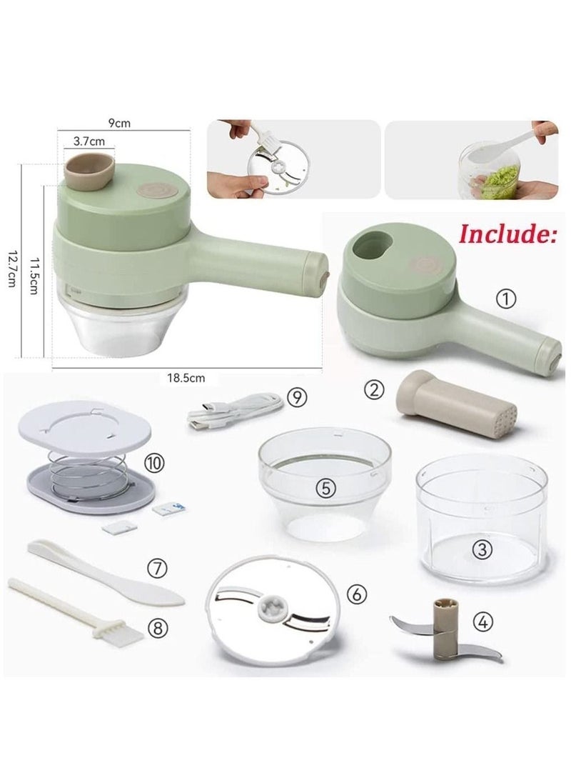 بيوينتي 4 in 1 Portable Electric Chopper Set for Garlic Pepper Onion  - Image 4