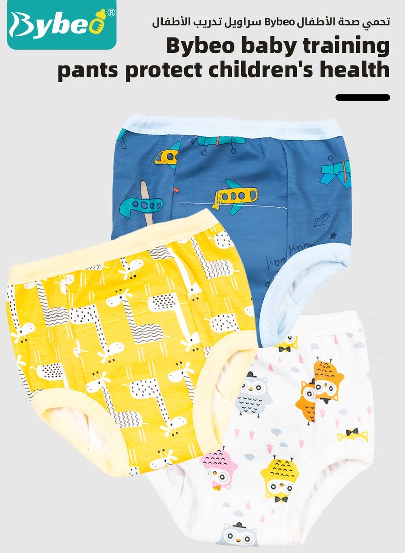 Bybeo 4 Pieces Baby Potty Training Underwear, Breathable Potty Training Pants, 6 Layers Cotton Absorbent Baby Trainer Pants for Infants Boys and Girls Waterproof, High Quality, Pinch-proof Leg Design - Image 5
