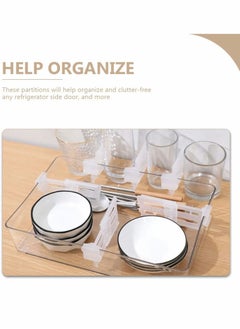 Y&D Storage Dividers Fit Refrigerator Drawers, Adjustable Expandable 2.5-4.3 Inches, Suitable for Bedrooms Closets Drawers Offices Refrigerators Dressers Kitchen Lockers (8 Pcs)  - Image 2