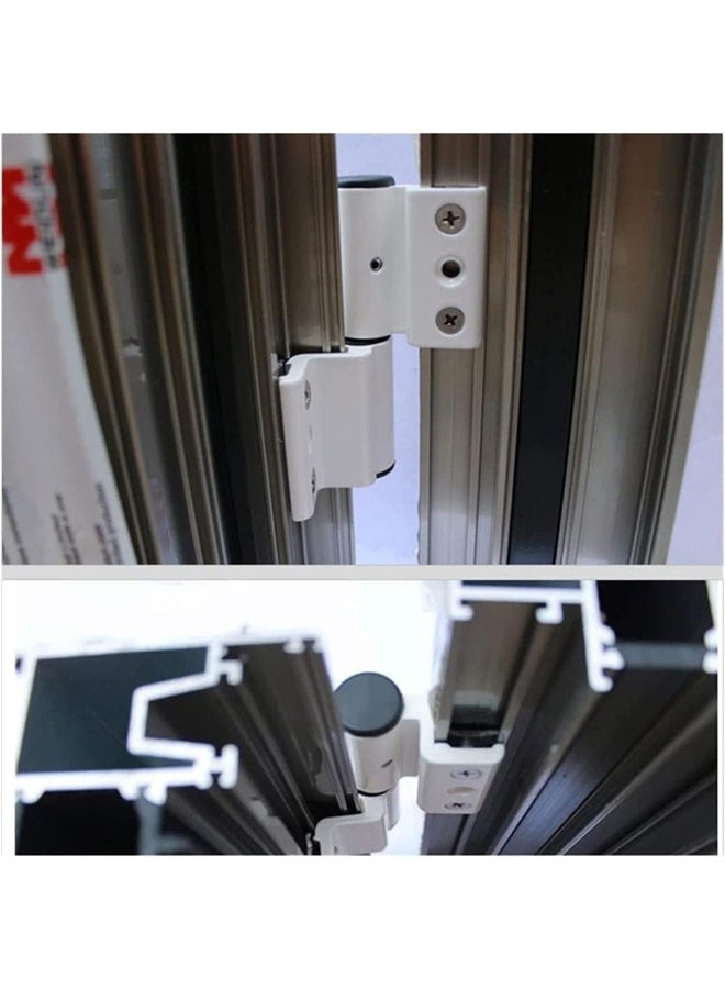 Biella Aluminum Flag Hinges - Premium White Window And Door Hinges For Effortless Pivot Action (3Pcs, 12.7Cm) - Image 5