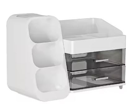 Bayleef Cosmetic Storage Box Large Capacity Skin Care Cosmetic Lipstick Storage Rack Household Desktop Dressing Table Cosmetic Box Luxurious Look And Aesthetic view - Image 1