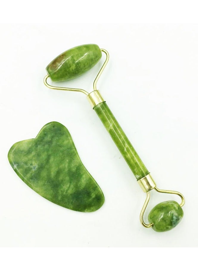 ORiTi 2 PCS   Jade Roller Massager With Facial Tool Set Assorted - Image 5