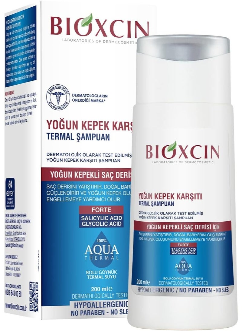 BIOXCIN BIOXCIN Thermal Anti-Dandruff Shampoo, 200 ml, with Salicylic Acid and Zinc  - Image 1